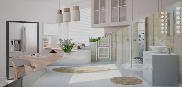 foto de cocina y baño